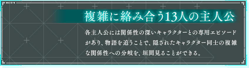 複雑に絡み合う13人の主人公