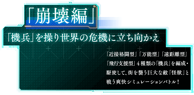 「崩壊編」 「機兵」を操り世界の危機に立ち向かえ